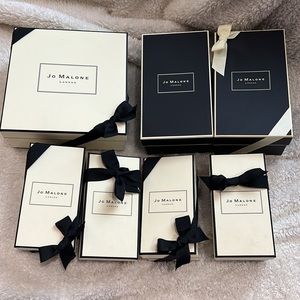 Jo Malone empty 7 boxes with ribbons